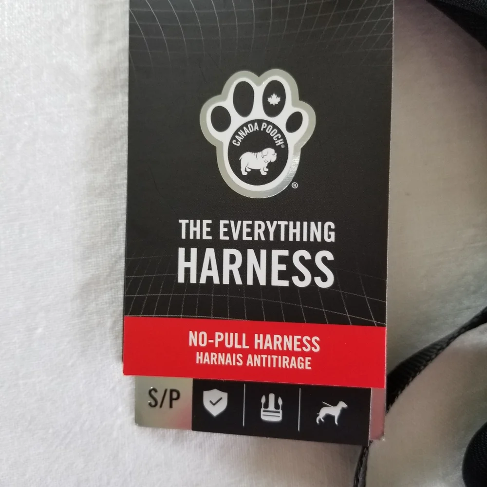 Canada Pooch Black Everything No Pull Harness Adjustable Small Dogs NEW